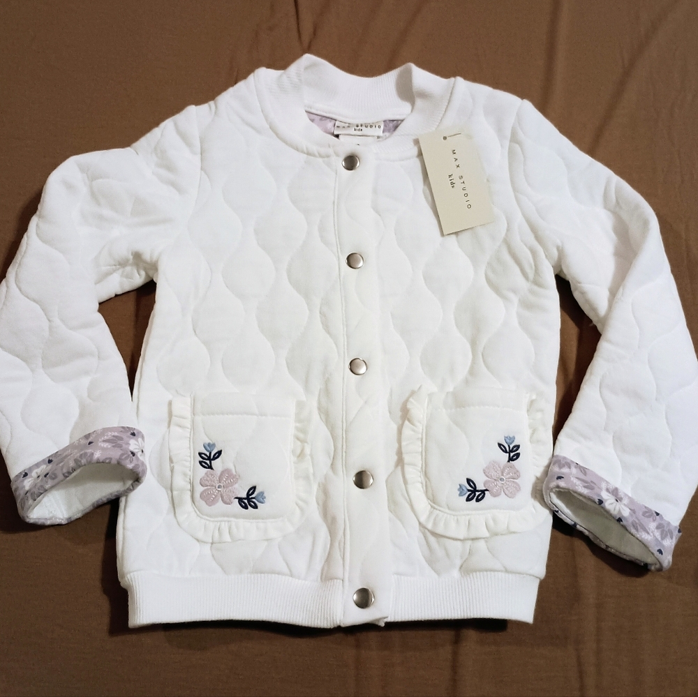 NWT Max Studio Quilted‎ Floral Jacket